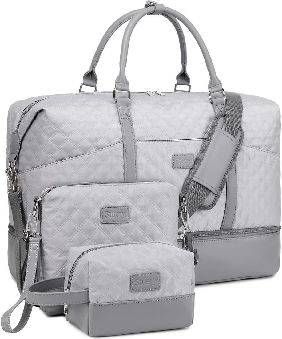 Weekender Bags for Women with Toiletry Bags Large Overnight Bags Travel Duffel Bag Carry On Shoulder | Amazon (US)