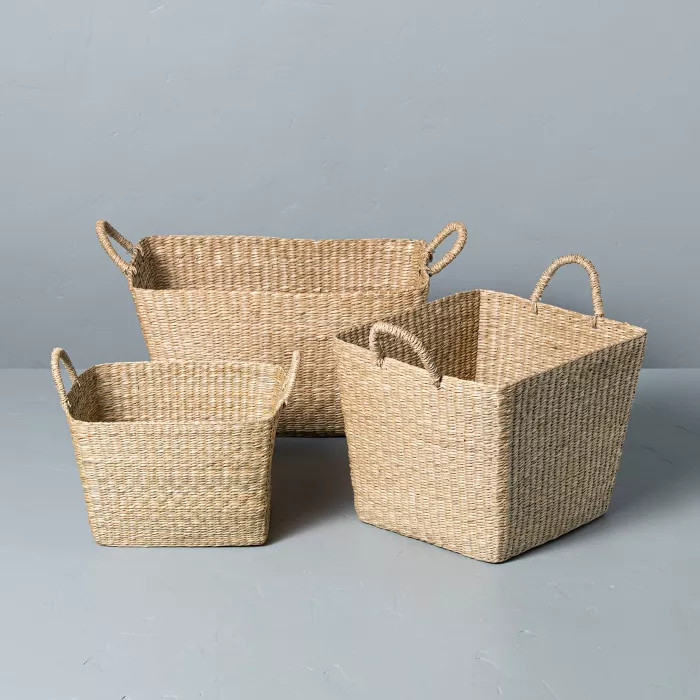Woven Seagrass Basket with Handles - Hearth & Hand™ with Magnolia | Target