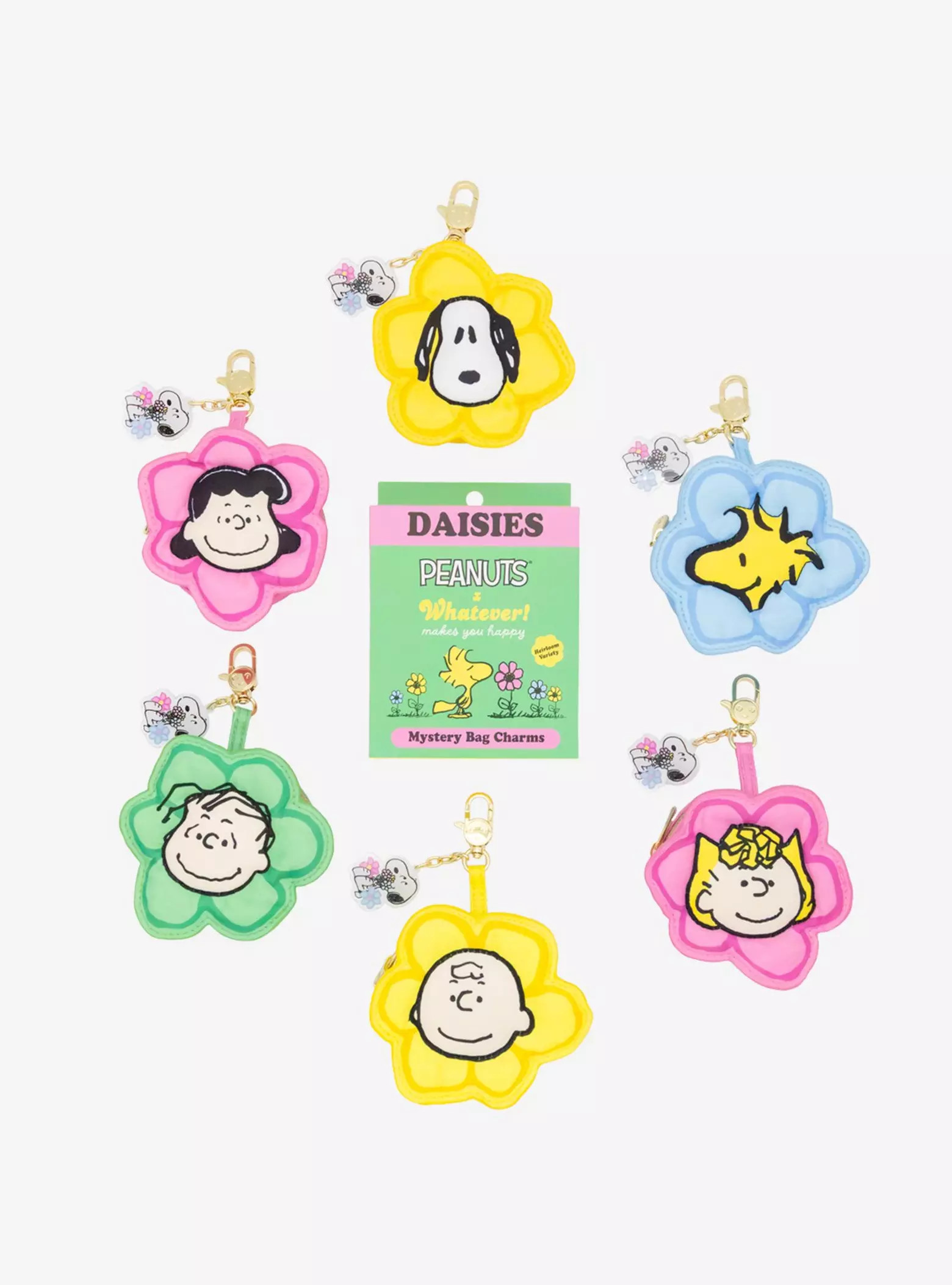 Whatever! Makes You Happy x Peanuts Daisies Blind Box Coin Purse Bag Charm | BoxLunch | BoxLunch