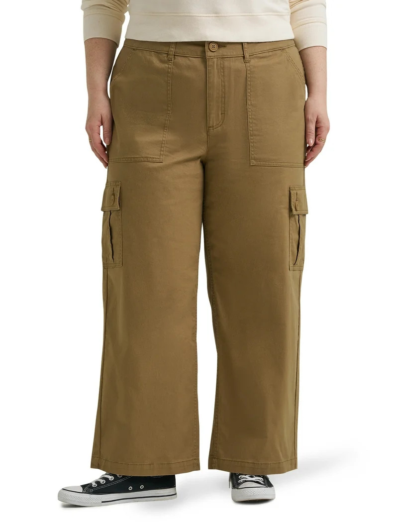 Lee® Women's Plus Heritage Loose Fit Straight Leg Cargo Pant | Walmart (US)