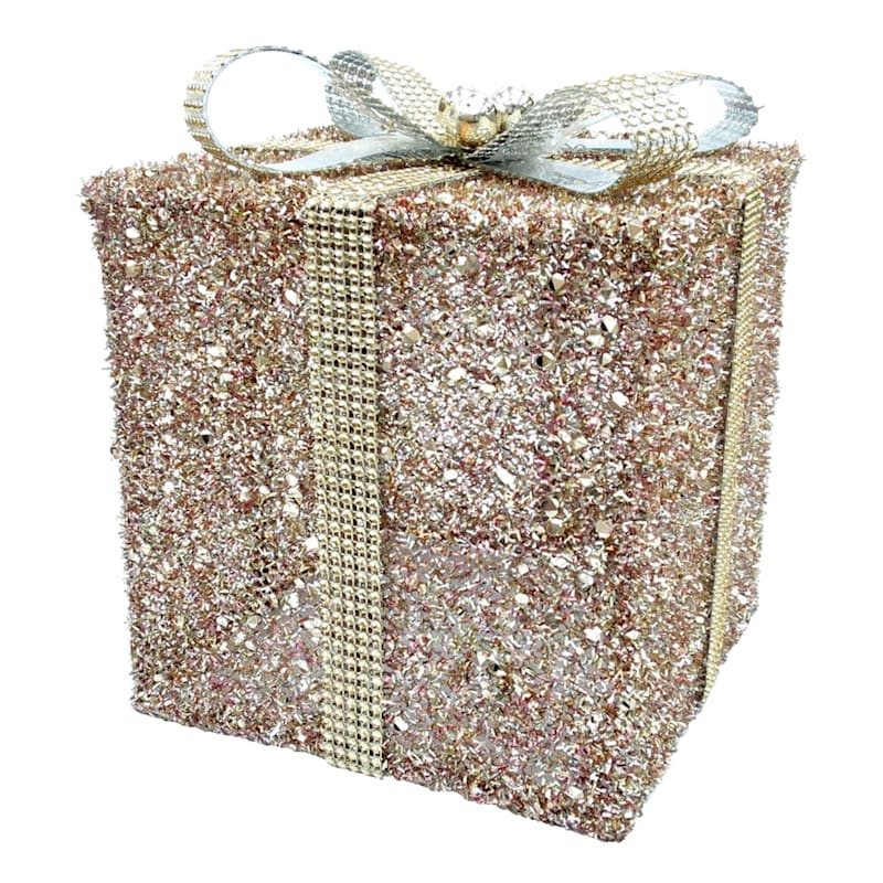 Gold Gift Box Decor, 9.5" | At Home