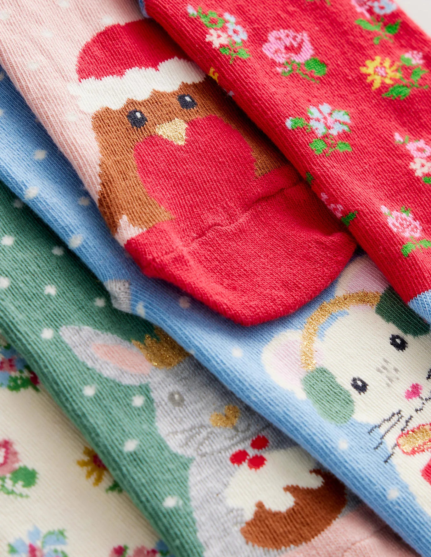 Socks 5 Pack - Festive Animals | Boden (US)