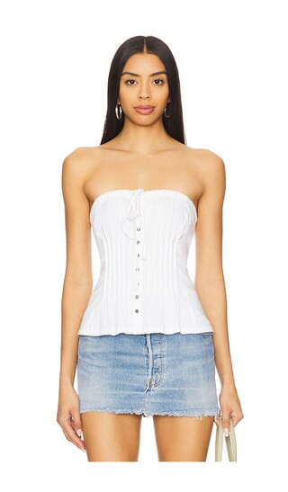 Free People Wink Wink Tube Top in Ivory. - size S | Revolve Clothing (Global)