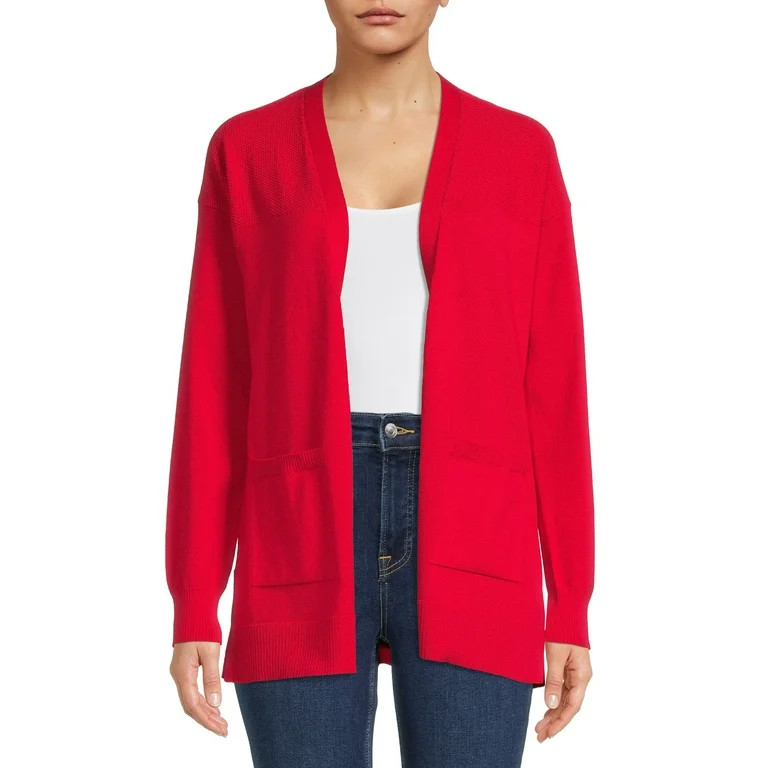 Time and Tru Women's Open Front Cardigan Sweater | Walmart (US)