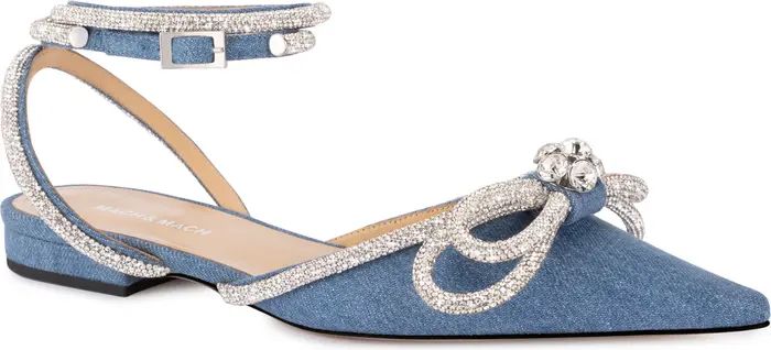 Double Bow Pointed Toe Flat (Women) | Nordstrom