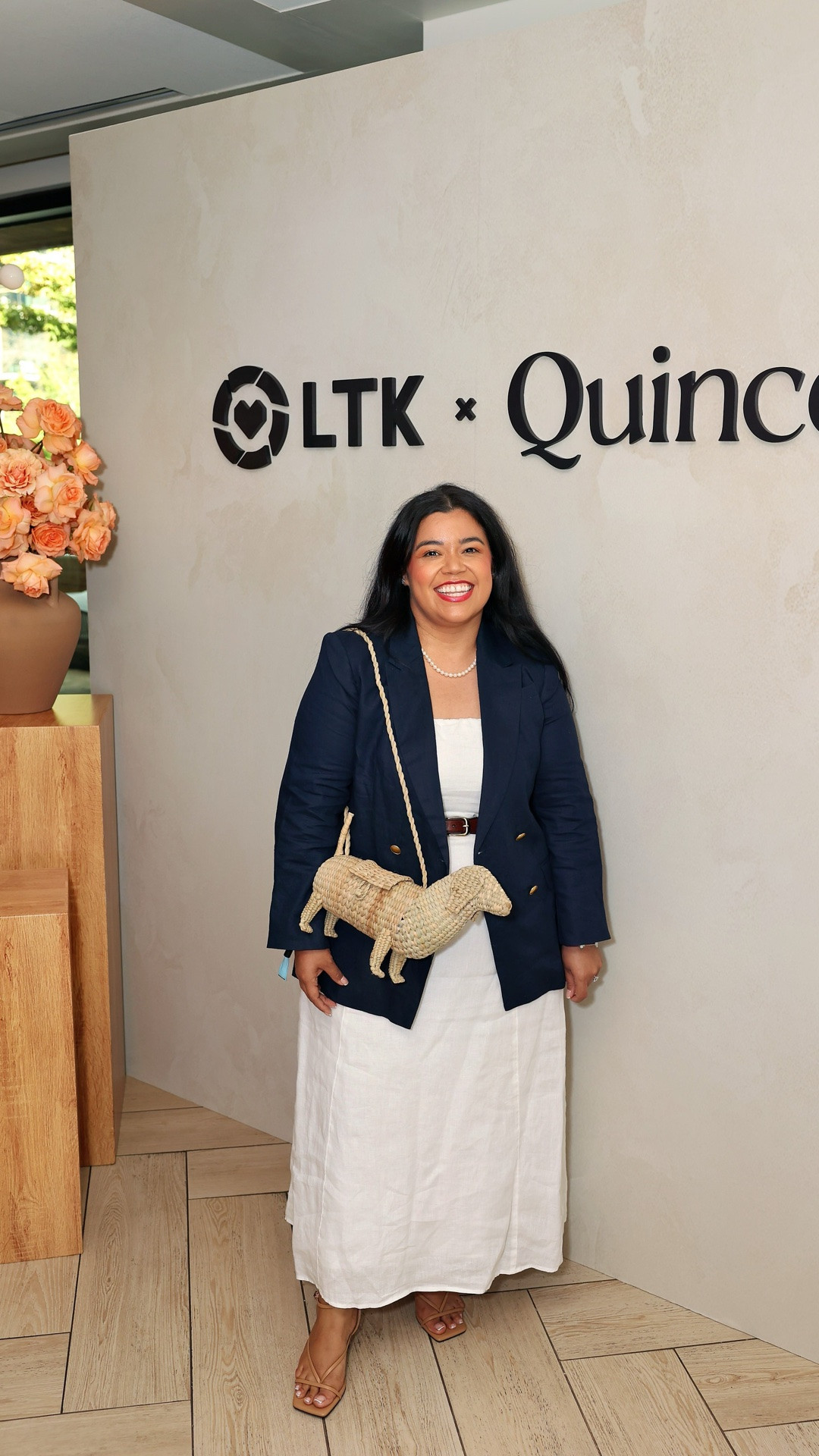 Quince hosted a cocktail party with the theme being coastal and collected, so I opted for a head to toe look from @Quince 

I’m wearing a white linen dress with a navy linen double breasted blazer. I paired it with some nude heels and my weenie dog purse I don’t think I’ve ever shared.  I found my exact one on Etsy so I’ve linked it all in my LTK. I’m wearing an XL in the dress and a Large in the blazer.

#LTKCon #LTKootd #LTKMidsize