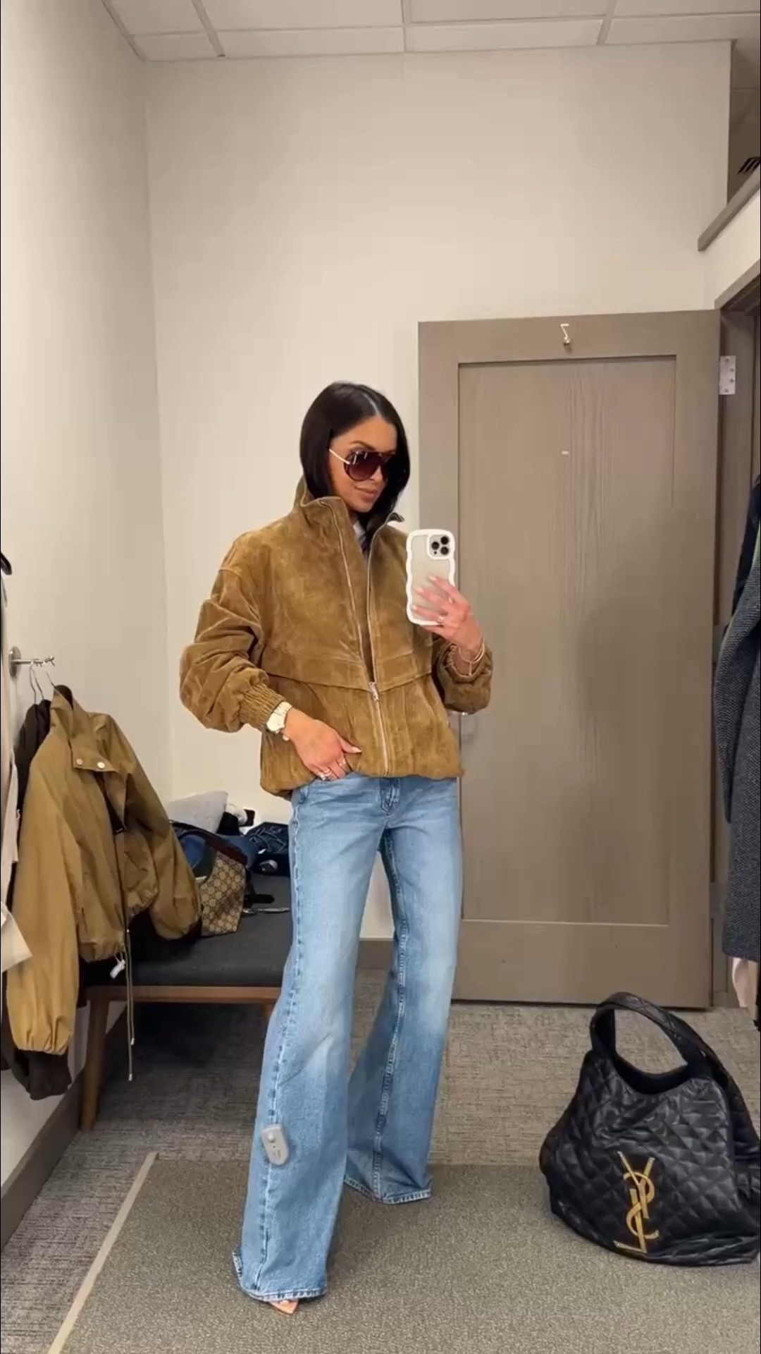 Nordstrom anniversary sale picks I’m buying 
Mother kick it jeans wearing a 24 - my favorite pair from the #NSALE
Aves les filles suede bomber jacket wearing an XS

#LTKSaleAlert #LTKootd #LTKSeasonal