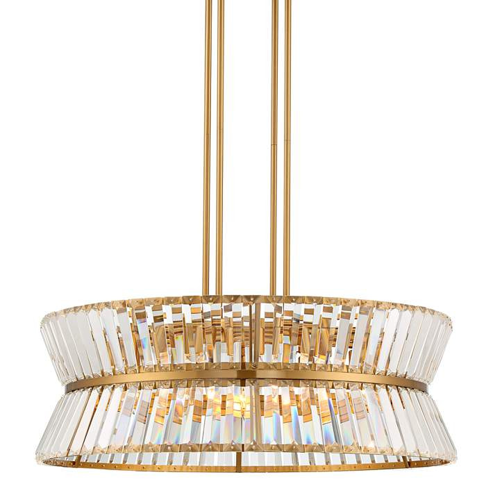 Melwick 28" Wide Soft Gold Crystal 12-Light Pendant - #301P1 | Lamps Plus | Lamps Plus