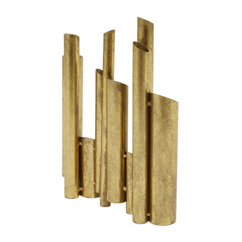 Gold 14.4'' Metal Table Vase | Wayfair North America