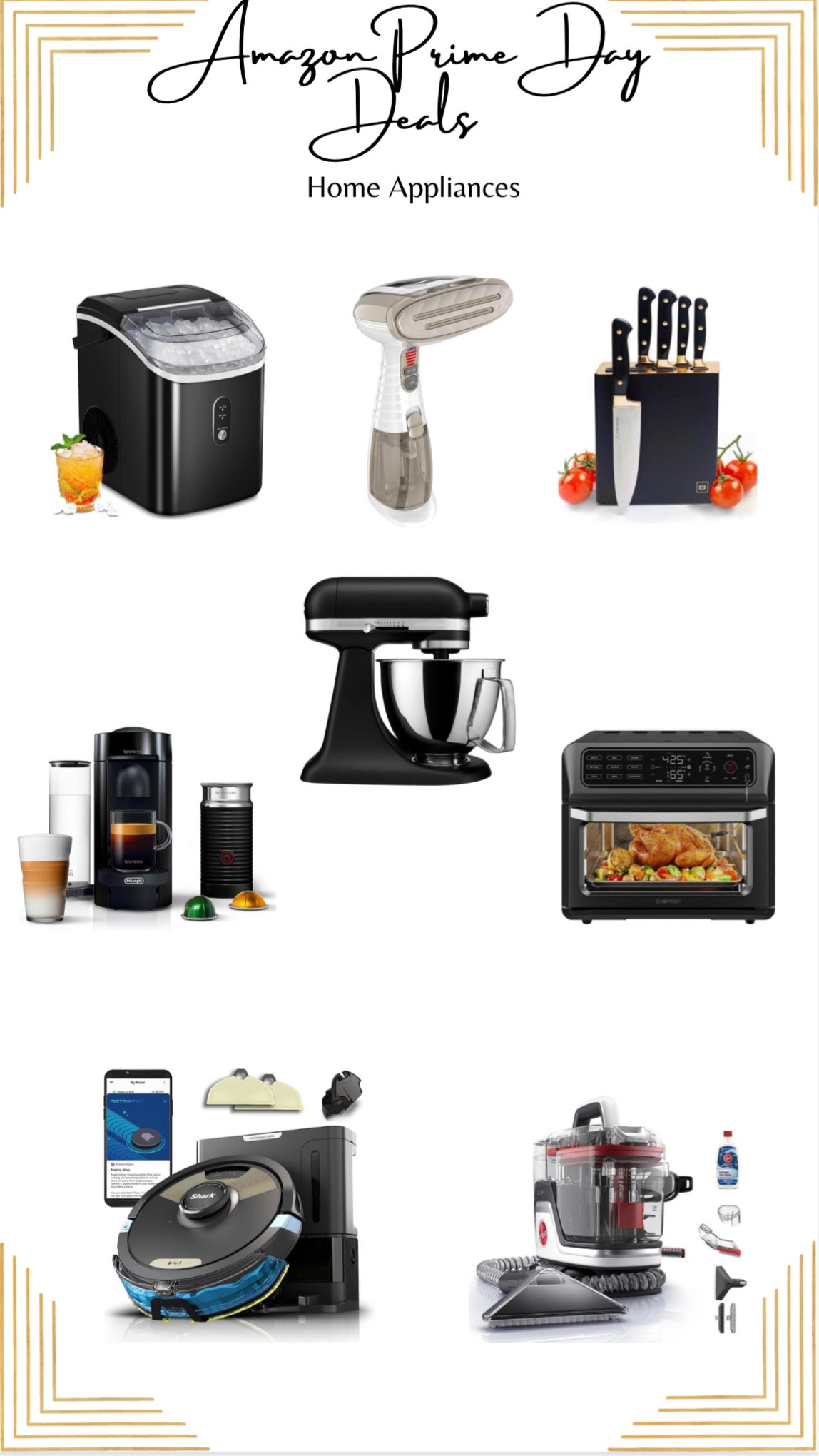 Home appliances you shouldn’t live without! From air fryers, clothing and upholstery steamers, Nespresso machine, pebble ice maker and more…these are some of my favorite things in my home. Happy shopping!
#amazonprimeday #dealsandsteals #homeappliances

#LTKxPrimeDay #LTKFind #LTKhome