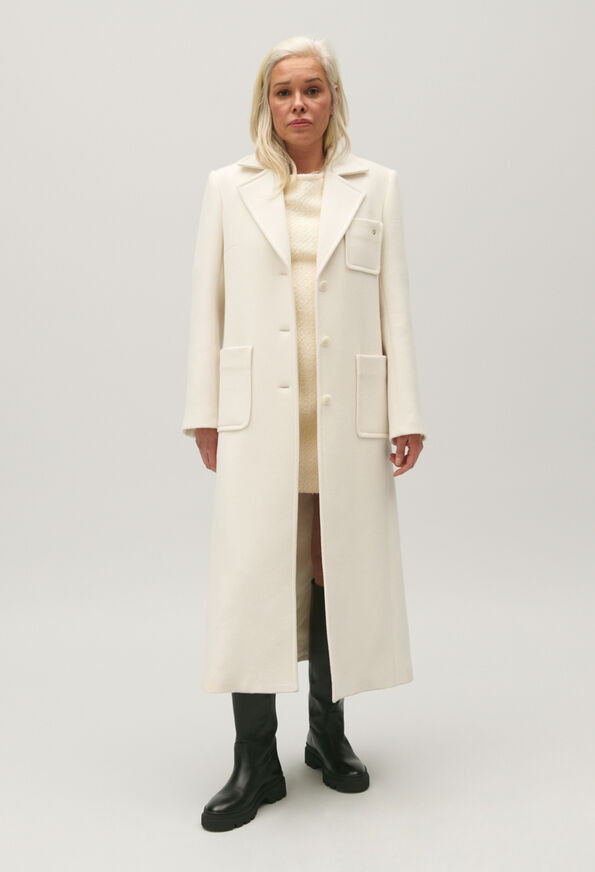Manteau long ivoire | Claudie Pierlot (FR, DE, ES, UK)