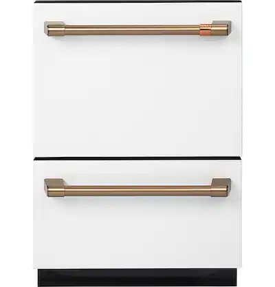 Café - 24" Top Control Built-In Double Drawer Dishwasher, Customizable - Matte White | Best Buy U.S.