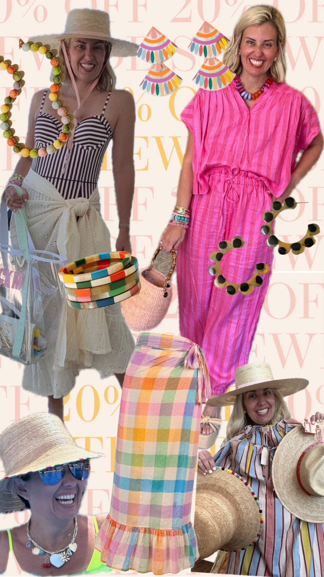Sunshine Tienda 20% off….no code needed!! 

My go to for sun hats, accessories, and coverups! I wear xs in most and m/l in hats.

#LTKSeasonal #LTKdayinmylife #LTKootd