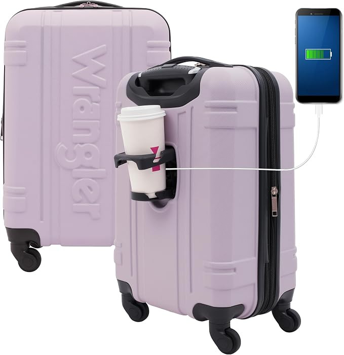 Wrangler Astral Hardside Luggage, Lilac, 20-Inch Carry-On | Amazon (US)