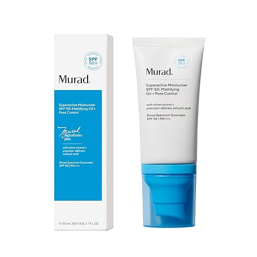 Murad Superactive Mattifying Oil and Pore Control Moisturizer SPF 50 - Shine Free Hydrating Facia... | Amazon (US)