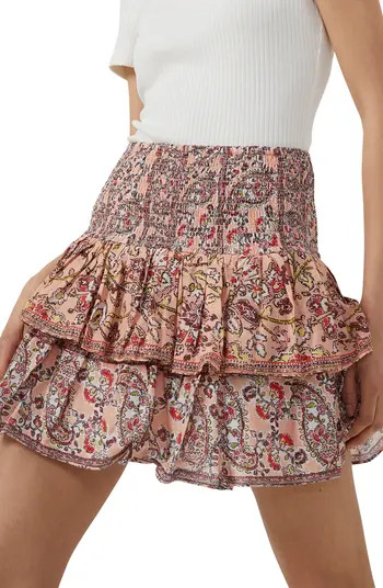 Cornalia Aurora Tiered Metallic Miniskirt | Nordstrom