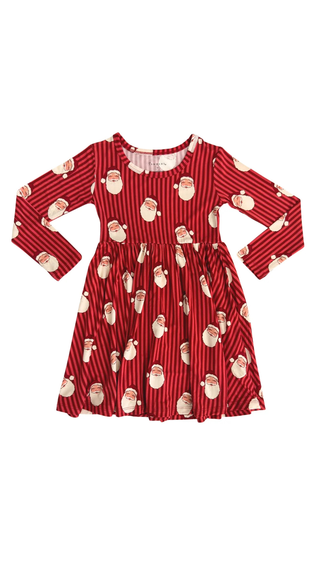 Santa Long Sleeve Twirl Dress PRE-ORDER SHIPPING 10/23-10/30 | In My Jammers