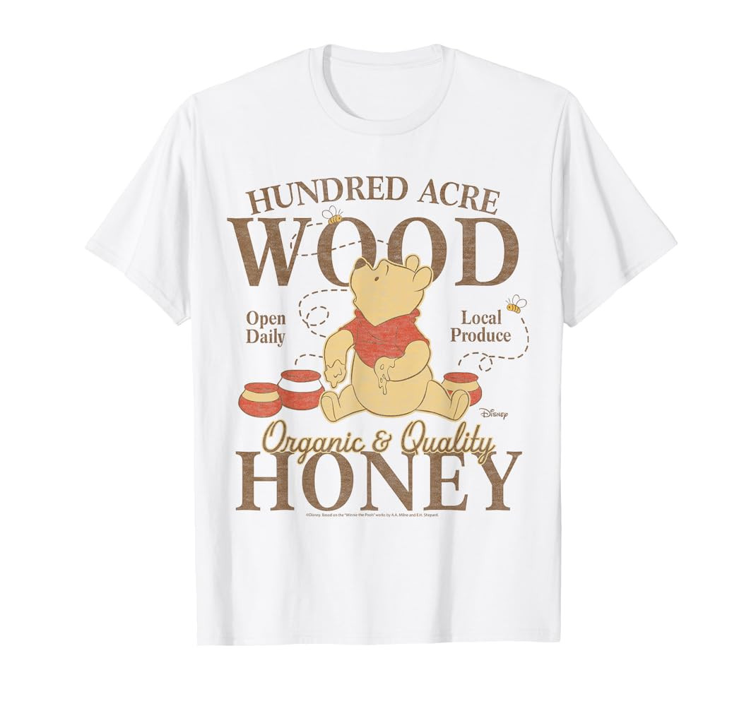 Winnie The Pooh - Hundred Acre Wood Pooh Organic Honey T-Shirt | Amazon (US)