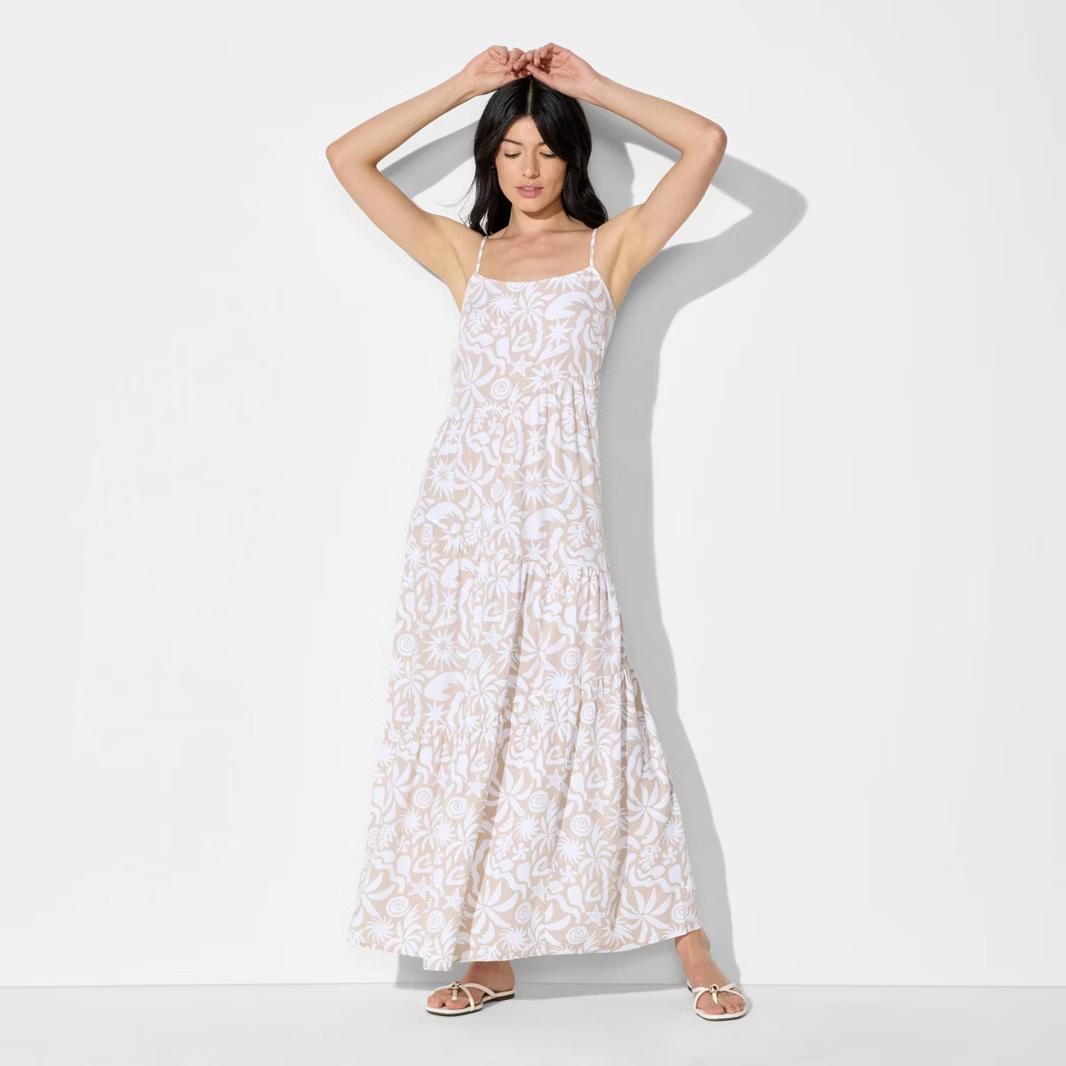 Women's Maxi A-Line Dress - Wild Fable™ Taupe Seashell | Target