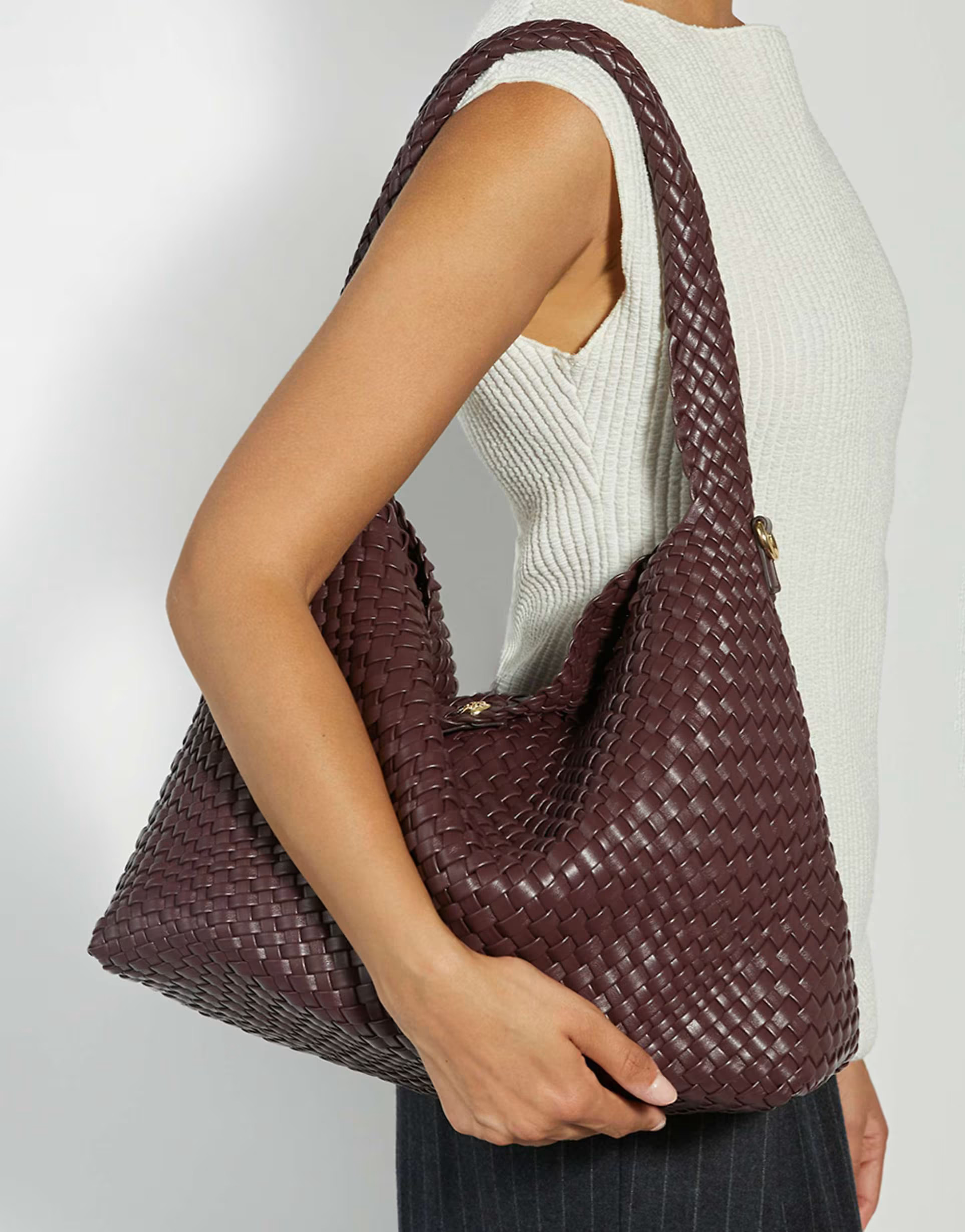 Dune London Deliberate l shoulder bag in burgundy | ASOS (Global)