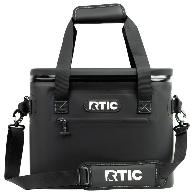 RTIC 30 Can Soft Pack Cooler, Leakproof Ice Chest Cooler with Waterproof Zipper, Black | Walmart (US)