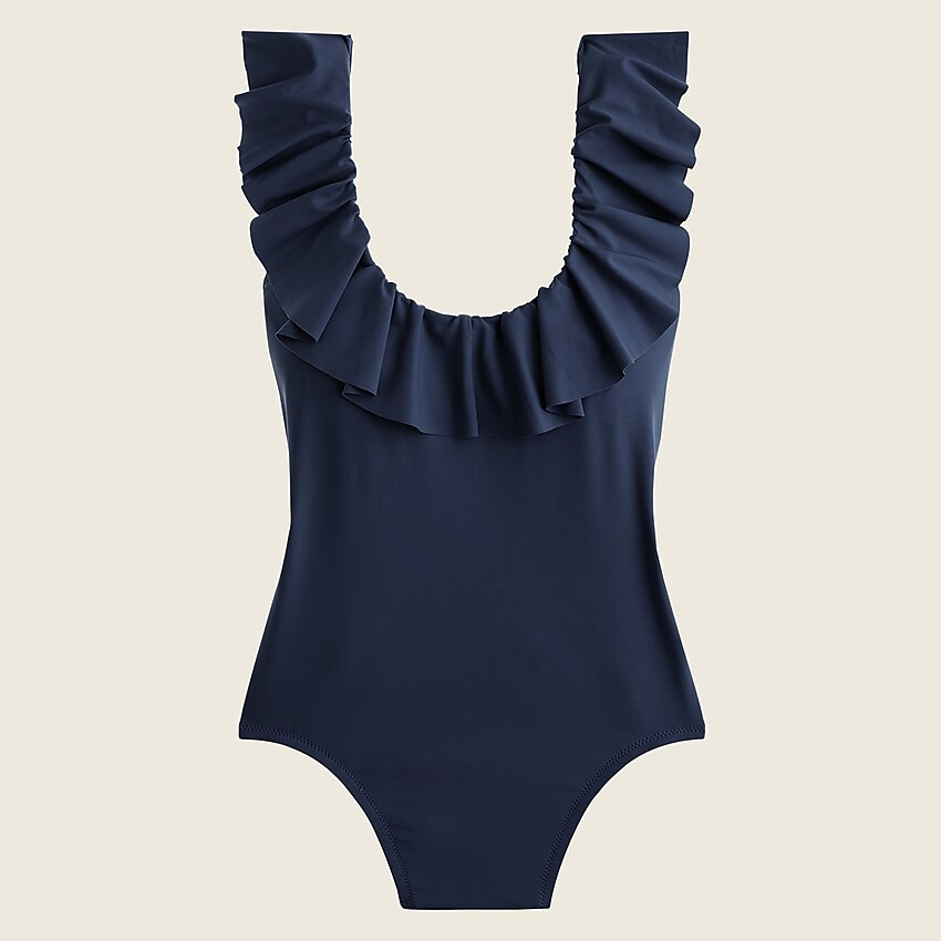 Ruffle scoopback one-piece swimsuit | J. Crew US