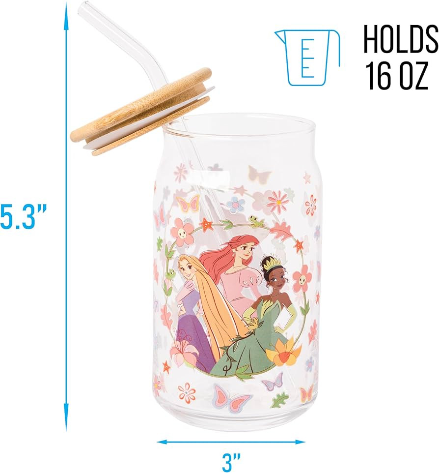 Silver Buffalo Disney Princesses Featuring Rapunzel Tangled, Ariel Little Mermaid, Tiana Princess... | Amazon (US)