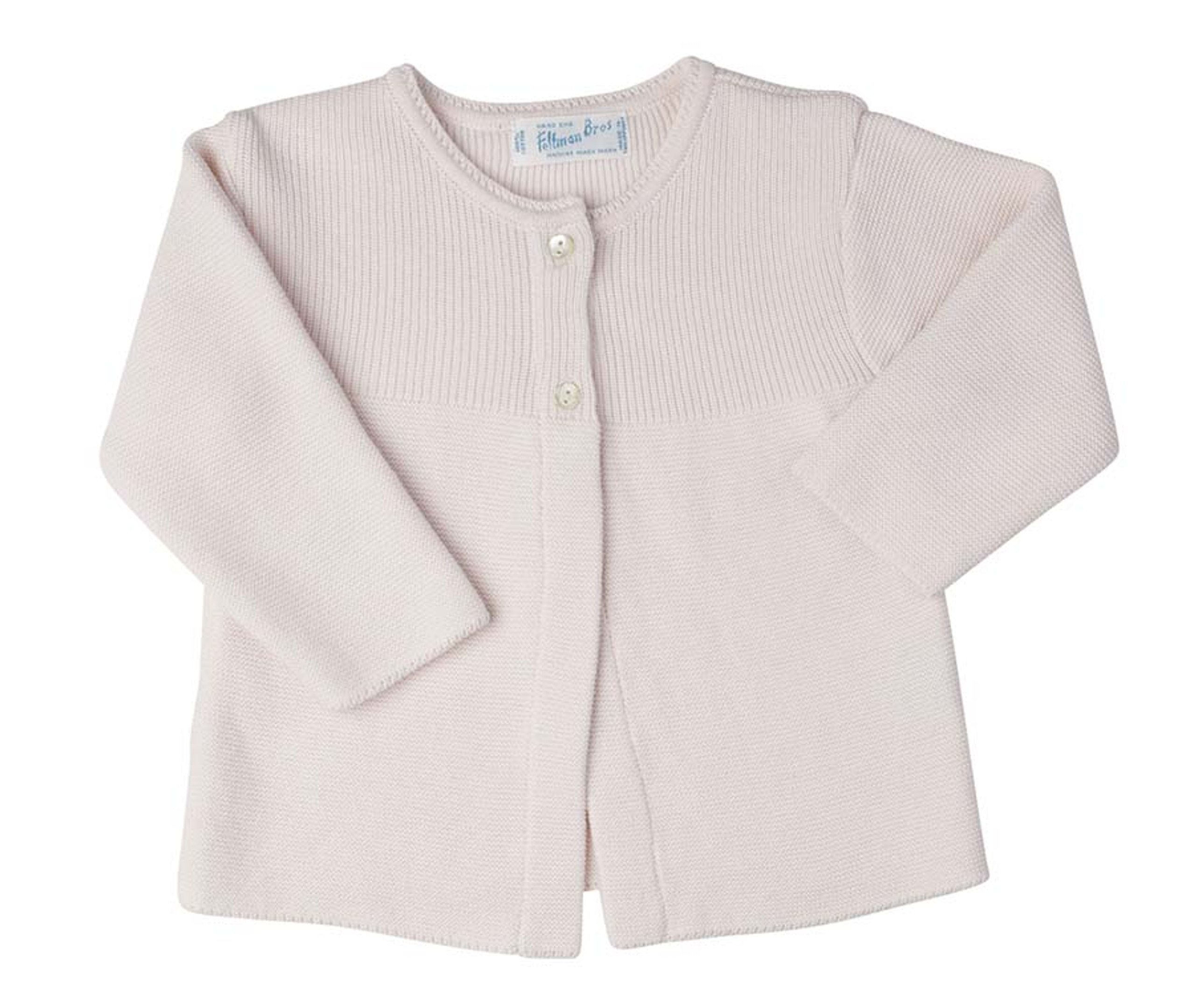 Two Button Open Knit Cardigan Pink | Feltman Brothers