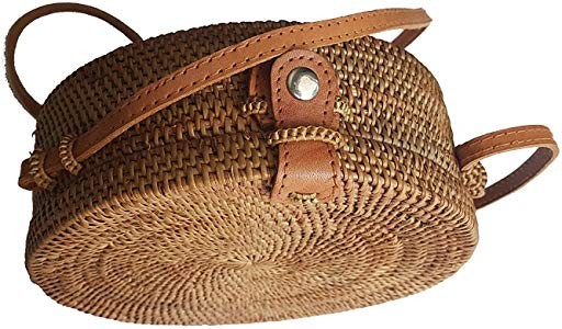 Rattan Nation - Handwoven Round Rattan Bag Straw Bag | Amazon (US)