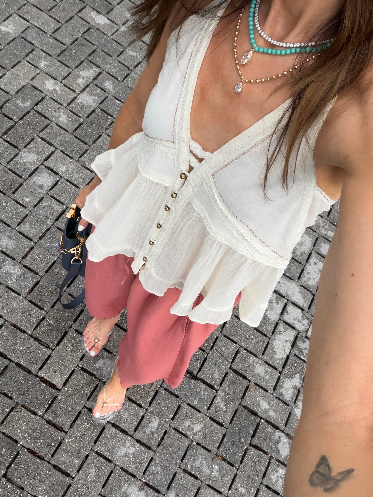 This flowy top and wide leg pants are such an easy summer outfit. Lightweight, flattering, and perfect for everything from vacation dinners to weekend brunch.

Flowy top, Wide leg pants, Summer outfit, Vacation outfit, Neutral style, Resort wear, Elevated casual, Summer fashion, Outfit inspiration, annabrstyle

#LTKootd #LTKSeasonal #LTKOver40
