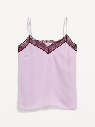 Lace-Trim Satin Cami Top | Old Navy (US)