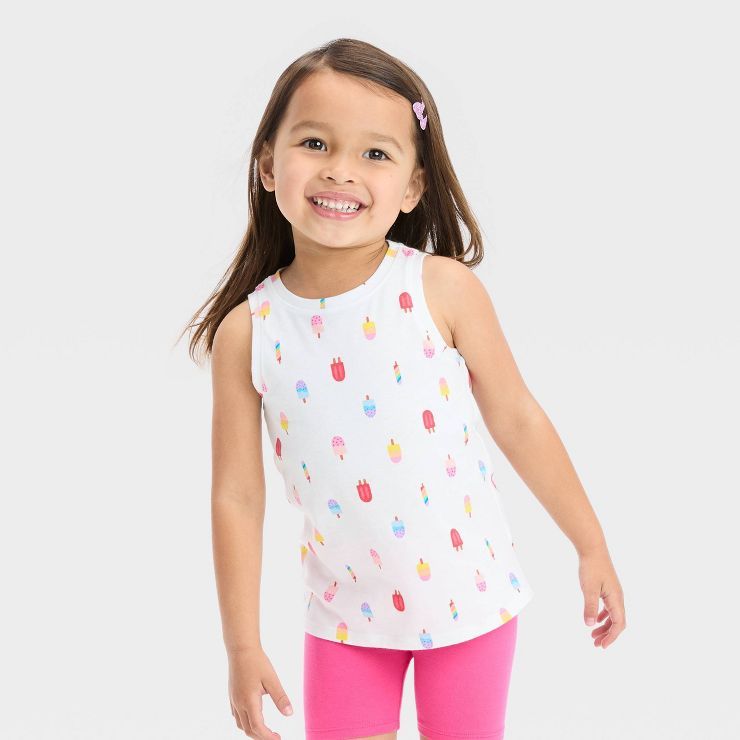 Toddler Girls' Popsicle Tank Top - Cat & Jack™ White | Target