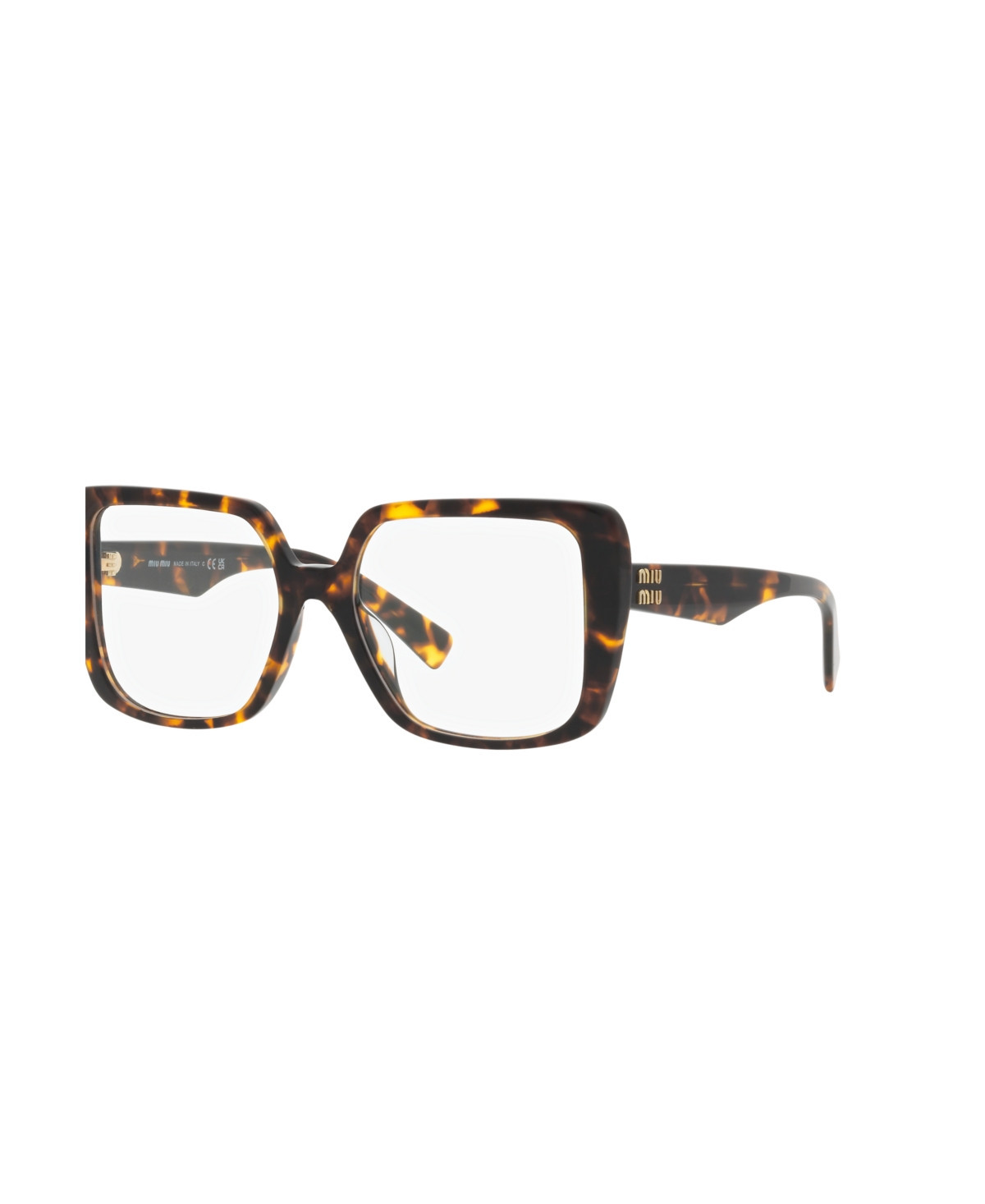 Miu Miu Women's Square Eyeglasses, Mu 06VV - Honey Havana | Macy's