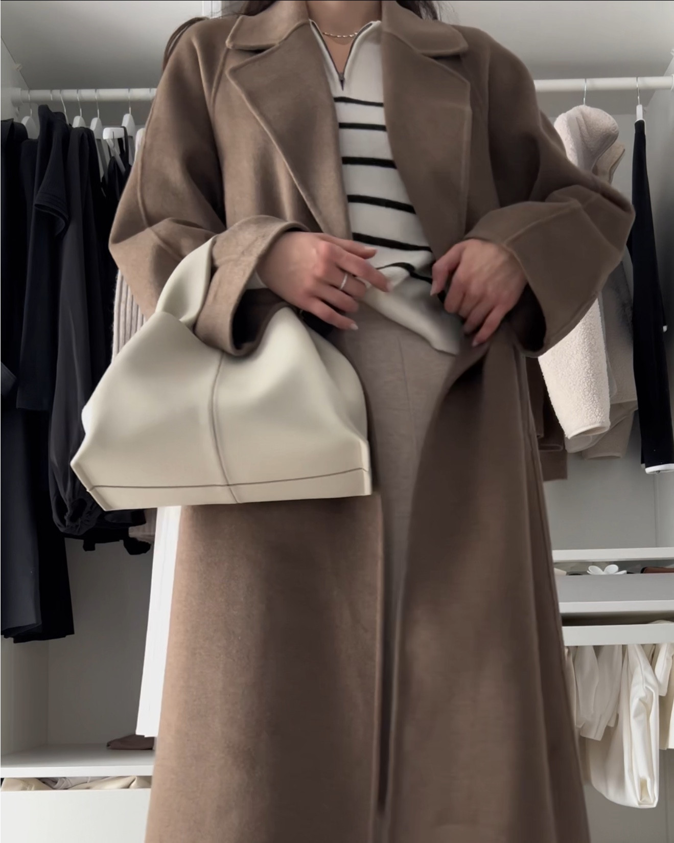 Full wool & cashmere outfit 🤎 a classy way to layer for cold days ✨