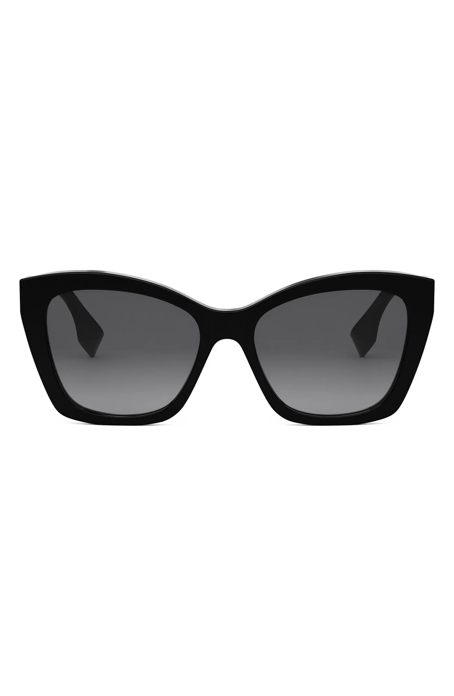 'Fendi Lettering 55mm Gradient Square Sunglasses | Nordstrom