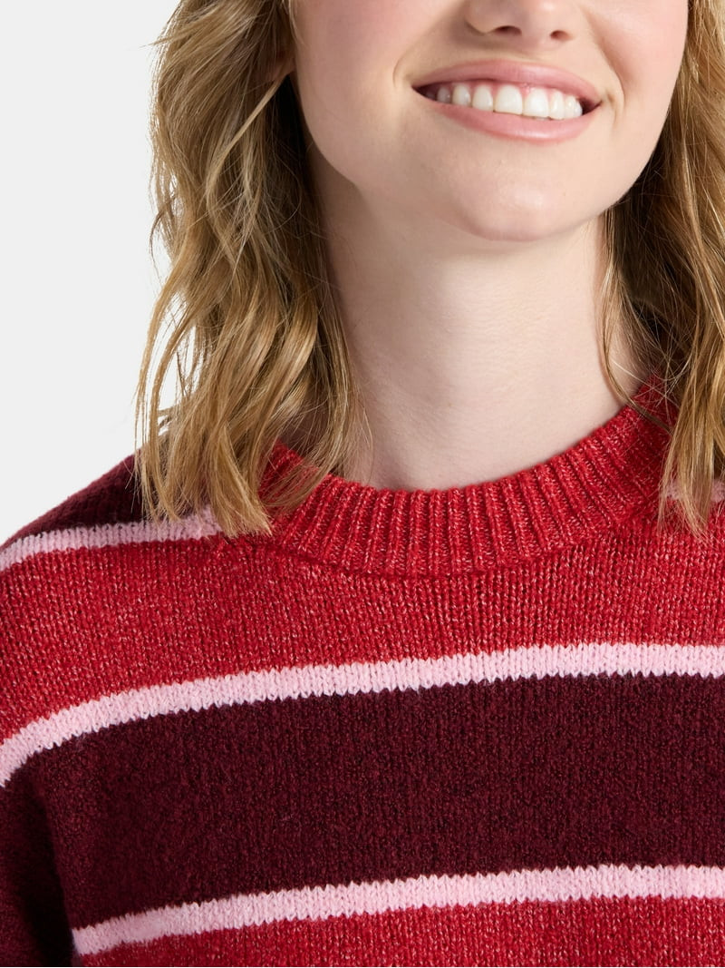 Netflix Stranger Things Striped Sweater from No Boundaries, Women’s and Women’s Plus | Walmart (US)
