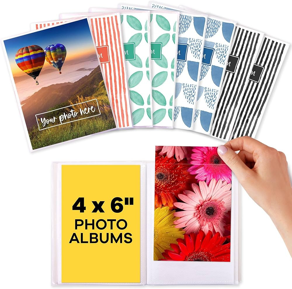 Photo Albums for 4x6 Pictures - (Set of 8), by Paper Plan, Mini Albums, Each Can Hold Up To 36 Ph... | Amazon (US)