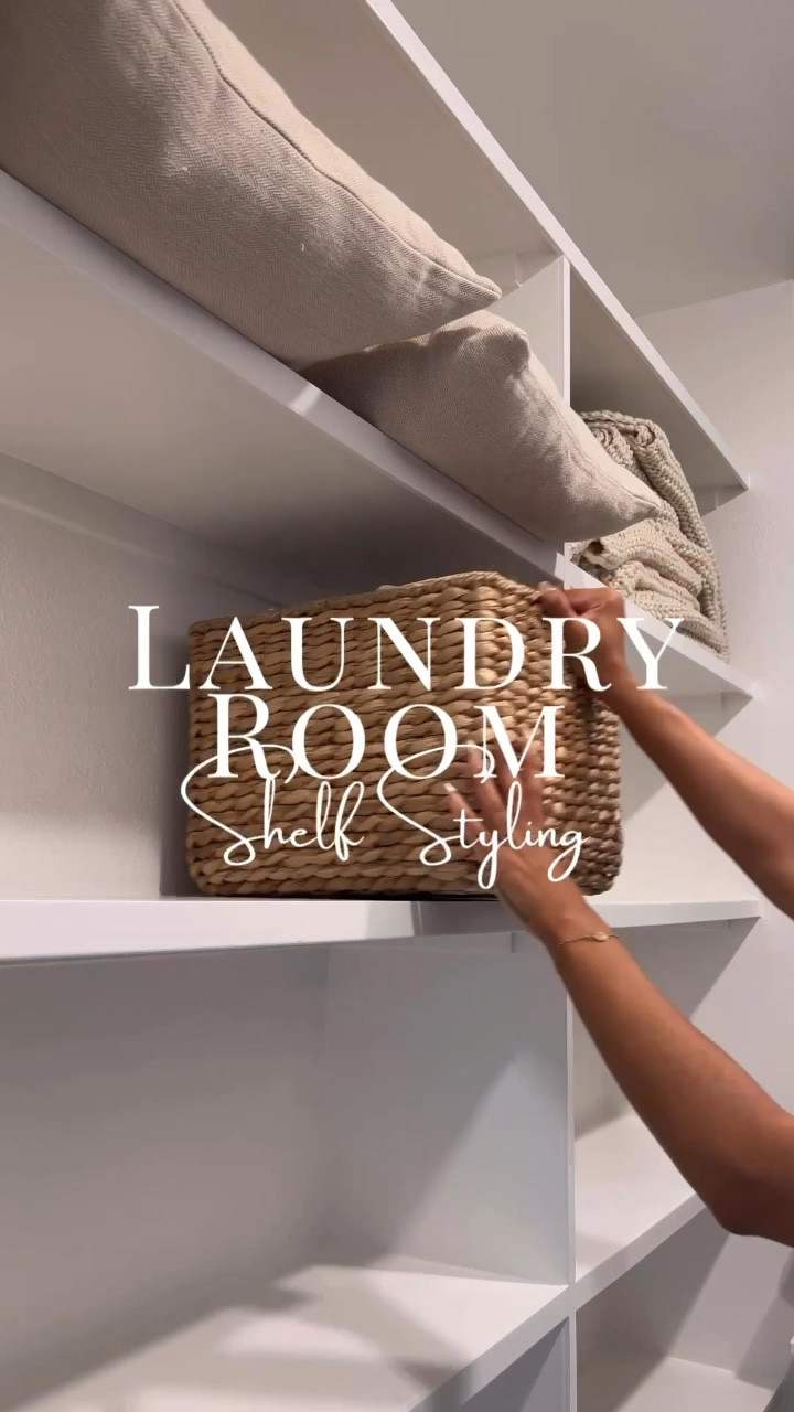 Laundry Room Wall Shelf Styling 

Candle and Pillows are from HomeGoods 

#laundryroom #homedecor #laundry

#LTKFind #LTKU #LTKhome