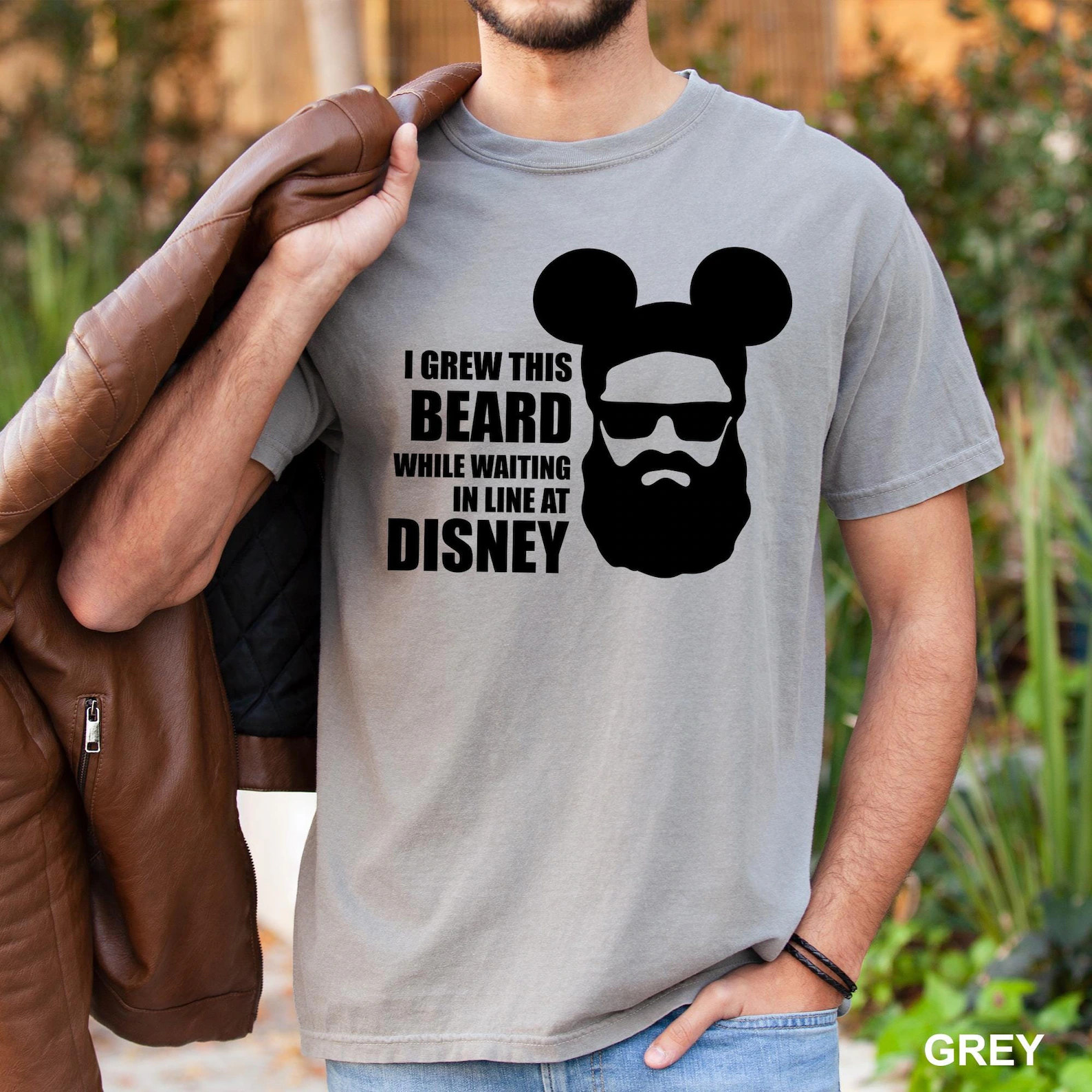 I Grew This Beard While Waiting in Line at Disney Shirt, Comfort Colors Shirt, Disney Park Shirt,... | Etsy (US)