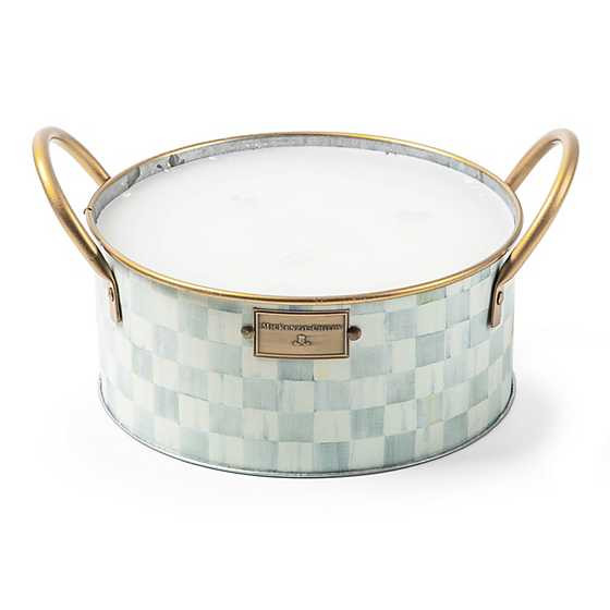 Sterling Check Large Citronella Candle | MacKenzie-Childs