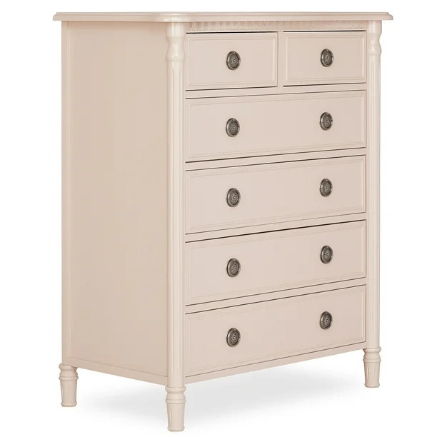 Evolur Julienne 6 Dressers Chest, Pink Satin - Walmart.com | Walmart (US)