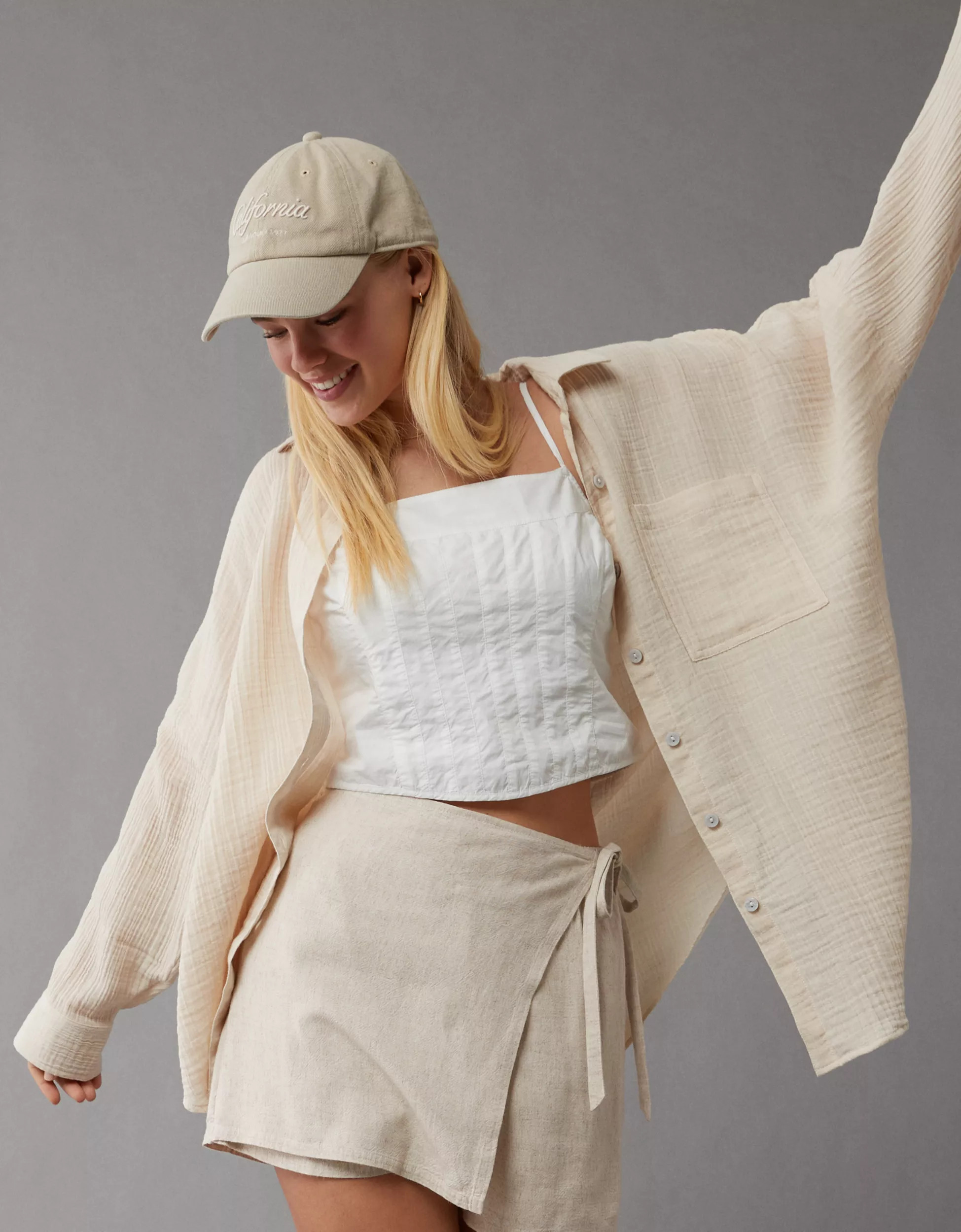 AE Go Big Beach Shirt | American Eagle Outfitters (US & CA)