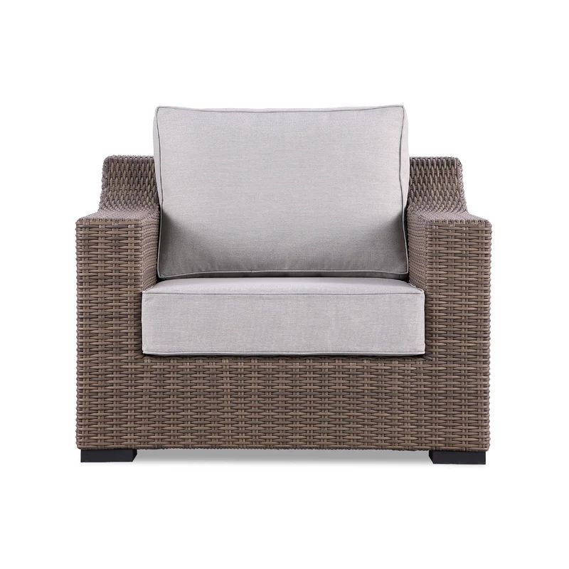 Manhattan Wicker Outdoor Lounge Chair with Cushions | Wayfair North America