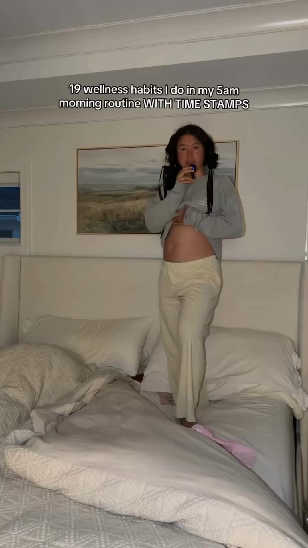 One of my most highly requested videos!!! Showing step-by-step all of the wellness habits I do in my morning routine before going to work and the amount of time each habit takes / how long my routine takes! I loved filming this time stamped morning routine, let me know if you guys want more like this! This routine helps me work towards my goal of having a healthy pregnancy and prioritizing my mental and physical health! 🫶🏼 

#healthyhabits #wellnesshabits #wellnesshabitsforpregnancy

#LTKdayinmylife #LTKmorningroutine #LTKvlog