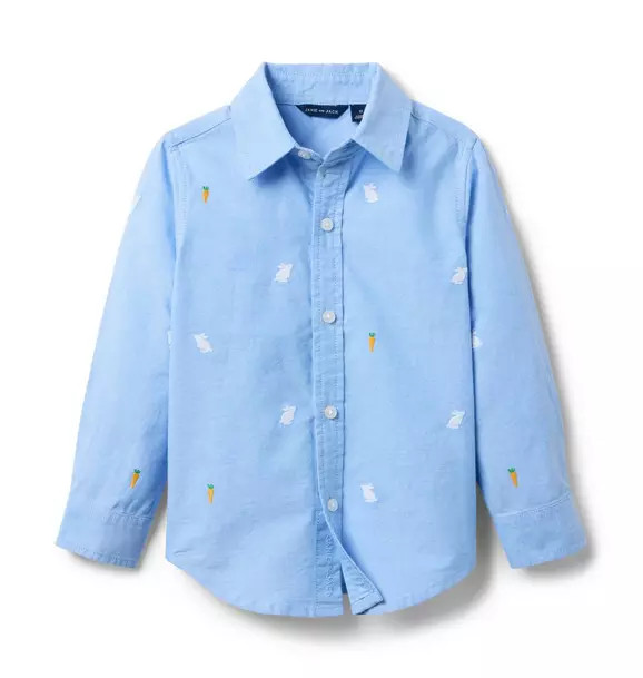 The Embroidered Bunny Oxford Shirt | Janie and Jack