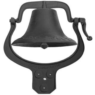 Black Large Antique Cast Iron Farmhouse Dinner Bell | The Home Depot