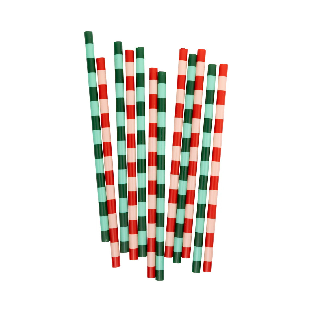 Red and Pink & Green and Mint Straw Set | My Mind's Eye