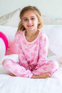 Kid's All You Need Is Love Heart Pajama Set | Pink Lily