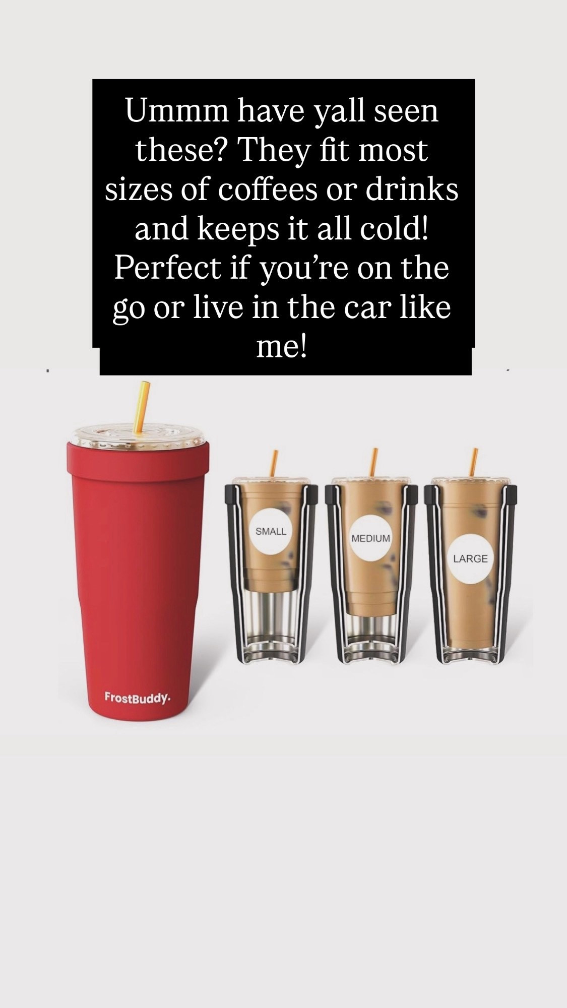 Frost buddy keeps your drinks cold and from them sweating all over you or your car! Cool dirty Santa gift too! 

#LTKGiftGuide #LTKHoliday #LTKmomlife