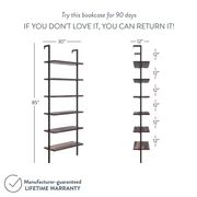 Theo Ladder Bookcase | 6-Shelf | Wood Finish | Nathan James